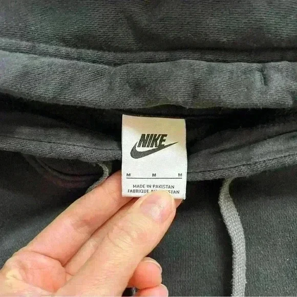 Men's Just Do It Nike Box Logo Black/Gray Hoodie Medium - Picture 5 of 6